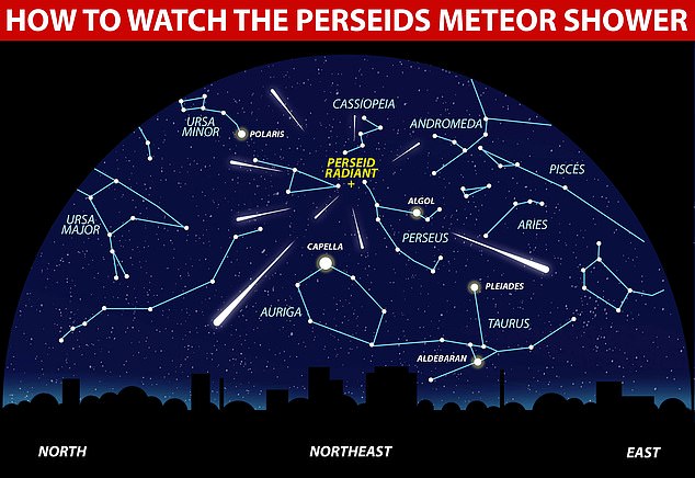 The first Perseid meteors streaked across the night sky on Sunday, but astronomers say the peak is expected on August 12, but it will be active until September 1. The Perseid gets its name from the constellation Perseus, which is visible in the Northern Hemisphere and parts of the Southern Hemisphere.