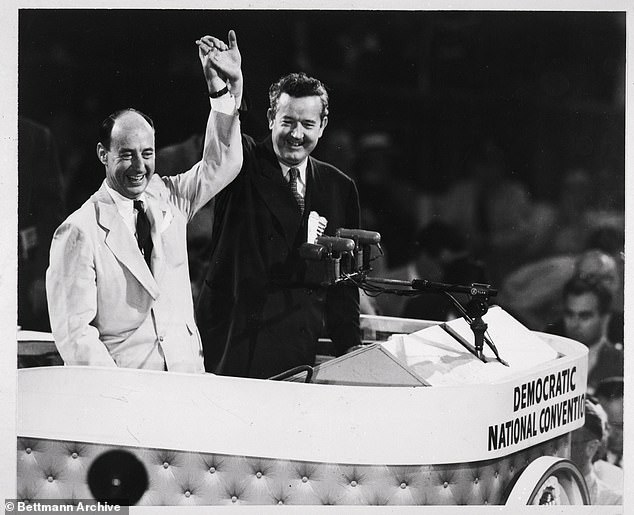 Then-Illinois Governor Adlai Stevenson and Senator John Sparkman at the 1952 Democratic National Convention in Chicago, the last time there was a brokered convention