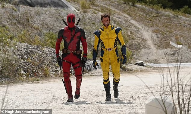 The 55-year-old Sydney-born star, who last played the foul-mouthed X-Men hero Wolverine in 2017 film Logan, revealed on Thursday that a conversation with his children convinced him to reprise the role. (Pictured: Jackman and Ryan Reynolds in Deadpool & Wolverine)