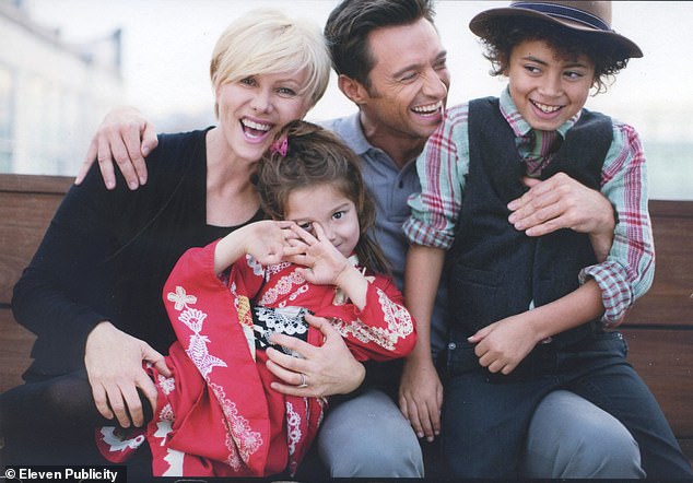 Hugh Jackman has revealed how his children Oscar and Ava inspired him to reprise his iconic Marvel superhero role in the upcoming blockbuster Deadpool & Wolverine. (Pictured: Hugh's wife, his ex-wife Deborra-Lee Furness and their two children)