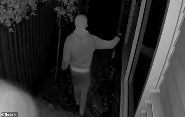 The man was captured on camera robbing a number of properties in Northmead, north of Parramatta