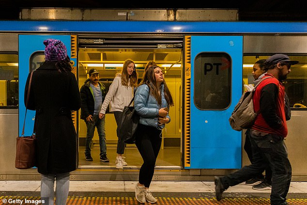 A man is fighting for his life after he was allegedly stabbed on a train in Melbourne