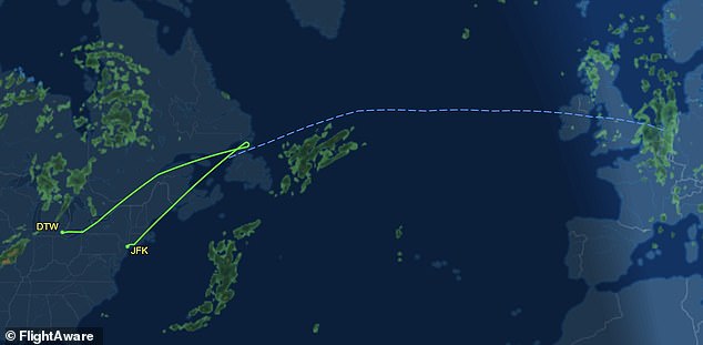 Delta Airlines Flight 136 en route to Amsterdam was diverted to JFK Airport in New York City after it was discovered that passengers were served 