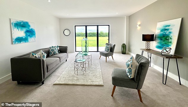 This room lacked a focal point, so Liv decided to add a console table, lamp and a statement piece of art