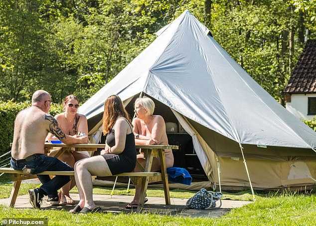 Broadland Sun Association campsite (above) is a nudist site for members. MailOnline Travel spoke to former manager Austin Redgrave, along with current interim manager Tom Gilks, who say nudity is expected at the site - except when it's too cold