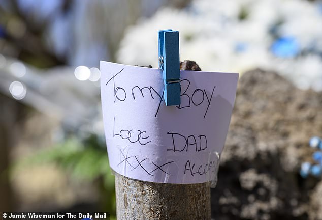 Another touching message linked to a post from Jay's father Walter Slater reads: 'To my boy, dear daddy, always, XXXX'