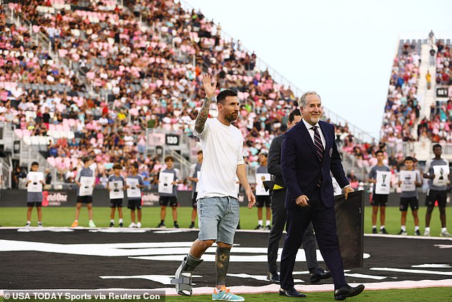 Lionel Messi made his first public appearance since the Copa America final on Saturday