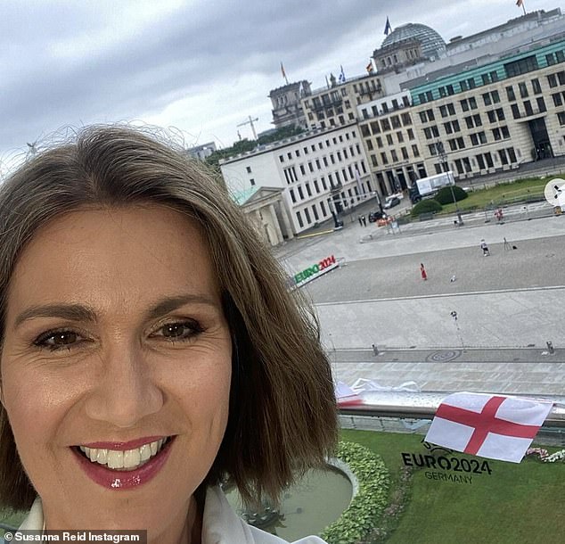 Susanna Reid has been flown to Berlin to prepare for the much-anticipated 2024 European Championship final between England and Spain on Sunday.