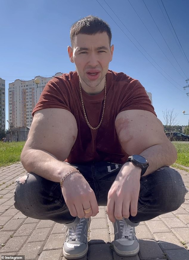 Russian influencer 'bazooka hands', aka Russian Popeye, Kirill Tereshin, 25