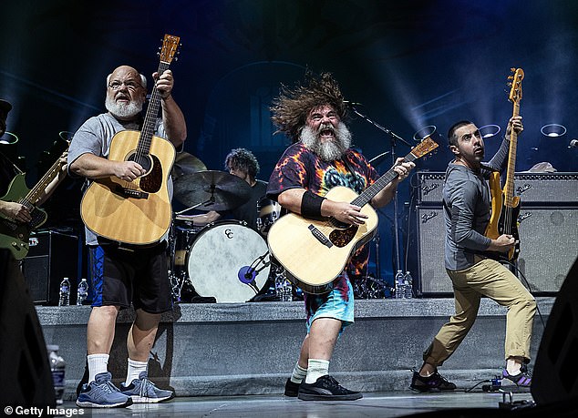 Black and his band are currently on the Spicy Meatball Tour. (L-R) Kyle Gass, Jack Black and bassist John Spike