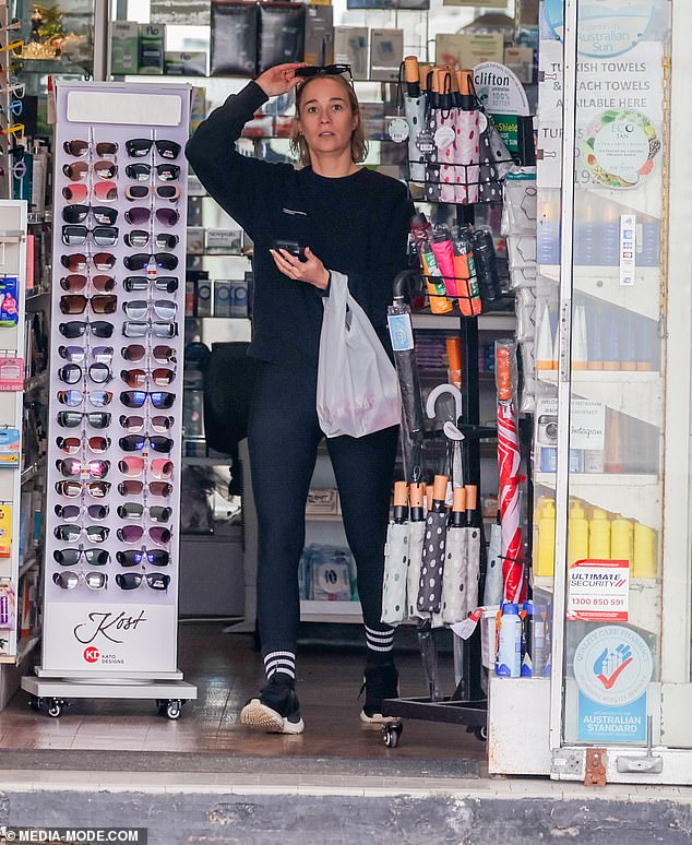 Jade Yarbrough, 31, (pictured) was a woman on a mission as she shopped at a local pharmacy in Bondi, Sydney on Saturday