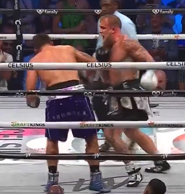 Jake Paul knocked out the energetic Mike Perry after six grueling rounds with the former UFC star