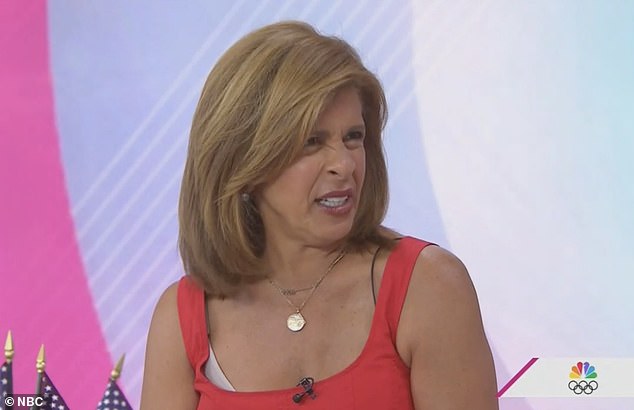 Hoda's bra strap was visible as she refused to take it off and seemed disgusted by Jenna's suggestion