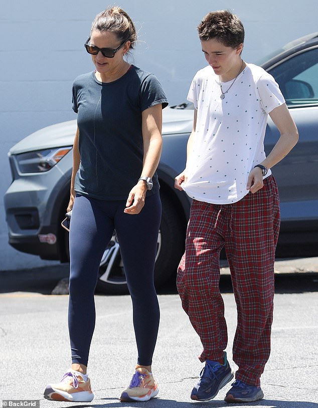 Jennifer Garner, 52, was spotted spending quality time with teenage Finn, 15, as the pair stepped out in the summer heat during a field trip in Brentwood on Saturday