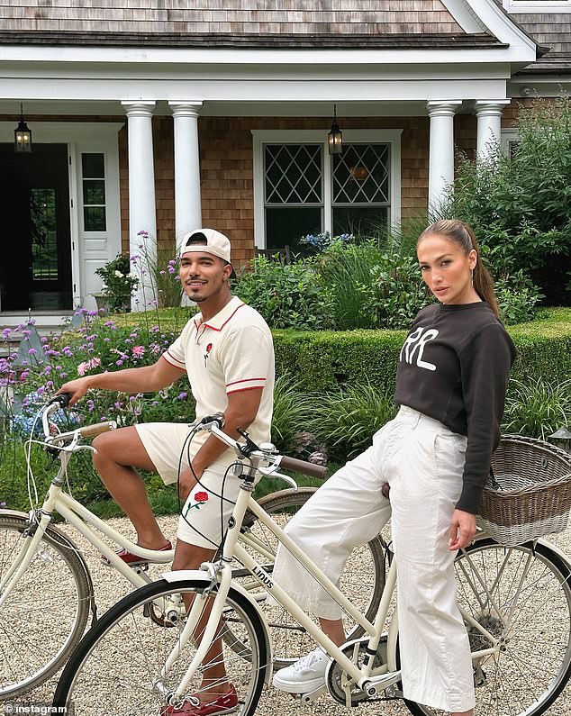 Jennifer Lopez, 54, enjoyed a bike ride with her girlfriend Stevie Mackey during a trip to the Hamptons over the Fourth of July weekend