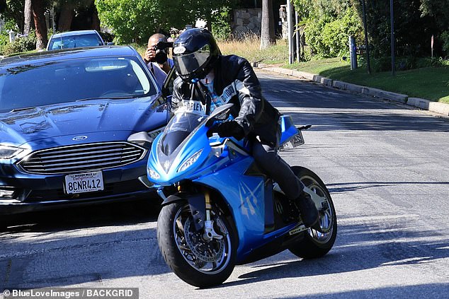 Meanwhile, Ben, 51, was spotted 3,000 miles away enjoying a ride on his new motorbike