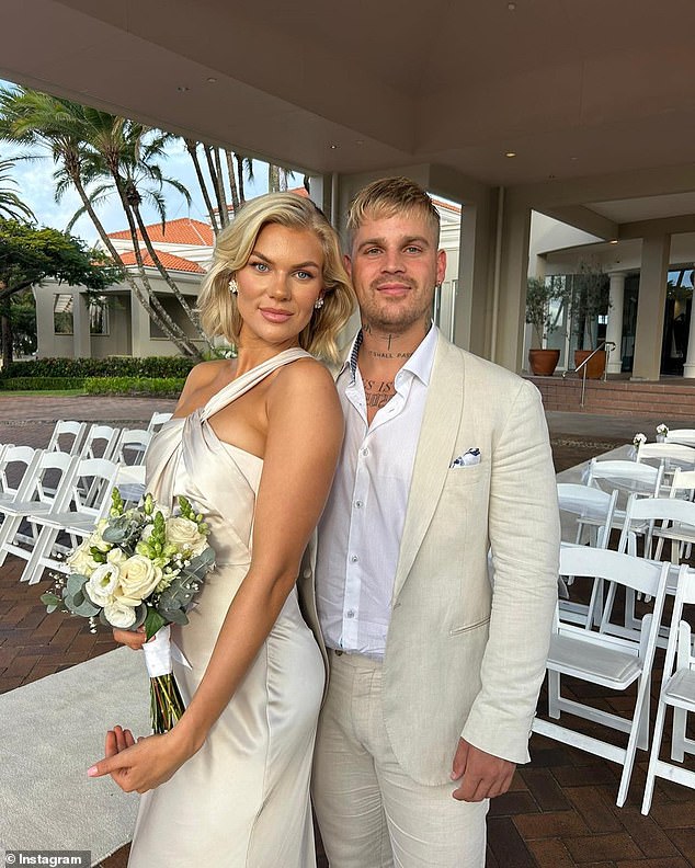 The opening ceremony of the Paris Olympics sparked outrage from religious groups over allegations that it featured a so-called blasphemous depiction of the Last Supper. It has also angered Australian influencers Chloe Szepanowski and her partner Mitchell Orval (both pictured).