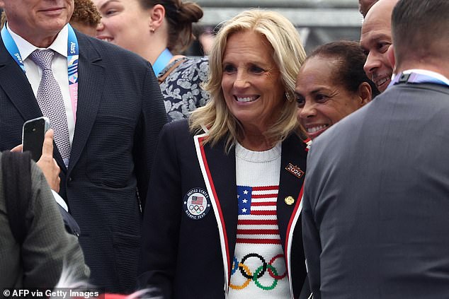 Jill Biden supported Team USA athletes on the first official day of the 2024 Olympic Games