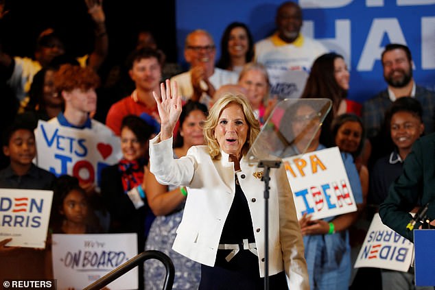 Jill Biden spent Monday on a three-state tour highlighting Biden's commitment to veterans