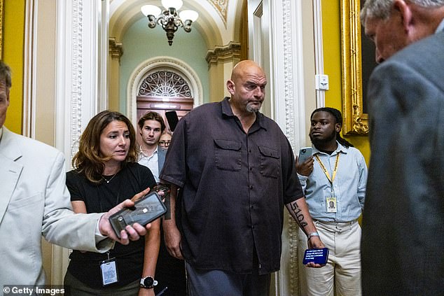 Pennsylvania Sen. John Fetterman, one of Joe Biden's most ardent defenders since the debate, criticized the decision to withdraw him and those calling for the president to resign.