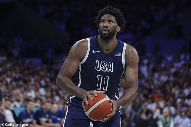 Joel Embiid was booed wildly during the US men's basketball team's victory over Serbia in Paris