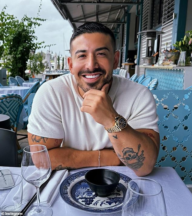 Jono Castano Is Supported By His Best Friend As They Dine At A Lavish ...