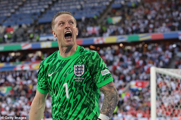 Jordan Pickford was England's hero during Saturday's penalty shootout win over Switzerland