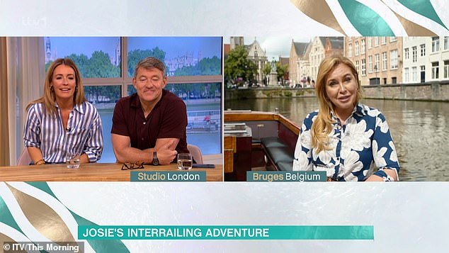 Josie Gibson left Ben Shephard speechless after making a sexual innuendo on the show (Ben pictured with co-host Cat Deeley)