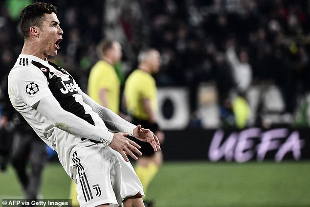 Cristiano Ronaldo was fined by UEFA in 2019 for a similar gesture, but escaped a suspension