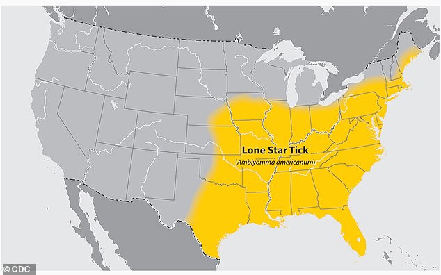 Lone Star ticks are primarily found in the southeastern United States, but are spreading to the northern, eastern, and central parts of the country as deer carry Lone Star ticks to new states