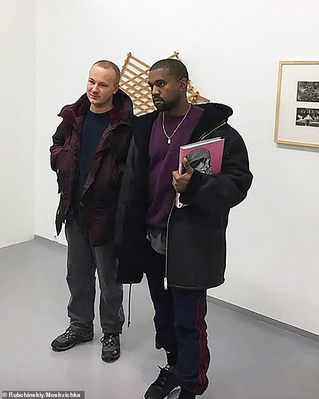 According to showbiz site Moskvichka, the reason Kanye West visited Moscow was to celebrate the 40th birthday of Russian designer Gosha Rubchinsky (pictured with Kanye), and not for a concert.