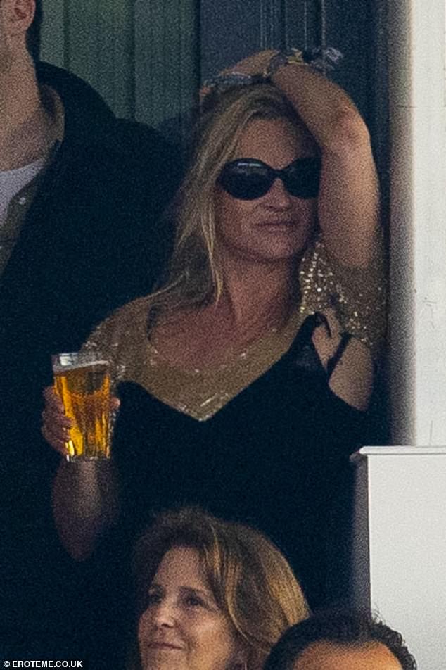 Kate Moss looked a little under the weather as she partied during Stevie Nicks' British Summer Time performance in London's Hyde Park on Saturday night