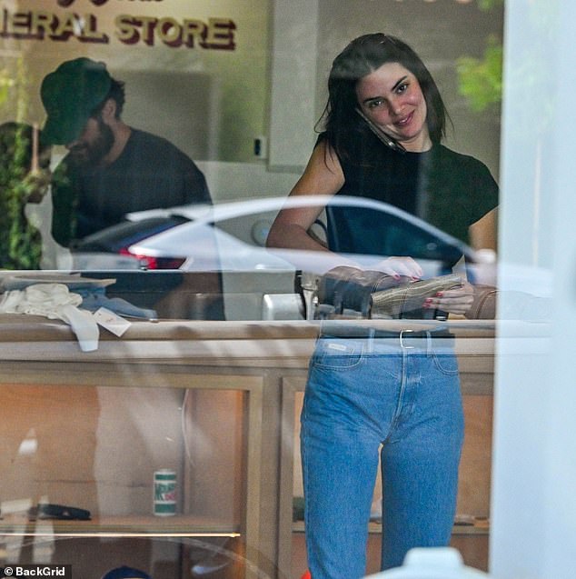 Kendall Jenner looked effortlessly chic as she indulged in some retail therapy at Joseph Perez and David Levy's store, Cherry, in West Hollywood