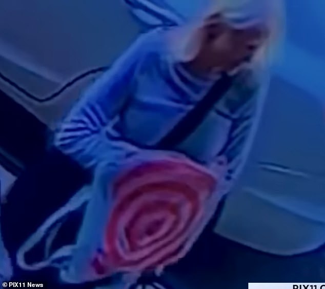 Kathleen Leigh, 65, pictured in surveillance footage of Friday's shooting, alleged in a seven-page letter that her former daughter-in-law abused her 4-year-old granddaughter