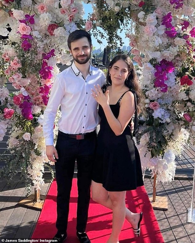 Sasha Avvali and James Saddington (pictured) lost more than $6,000 after the Kirribilli Club suddenly closed, forcing them to cancel their engagement party