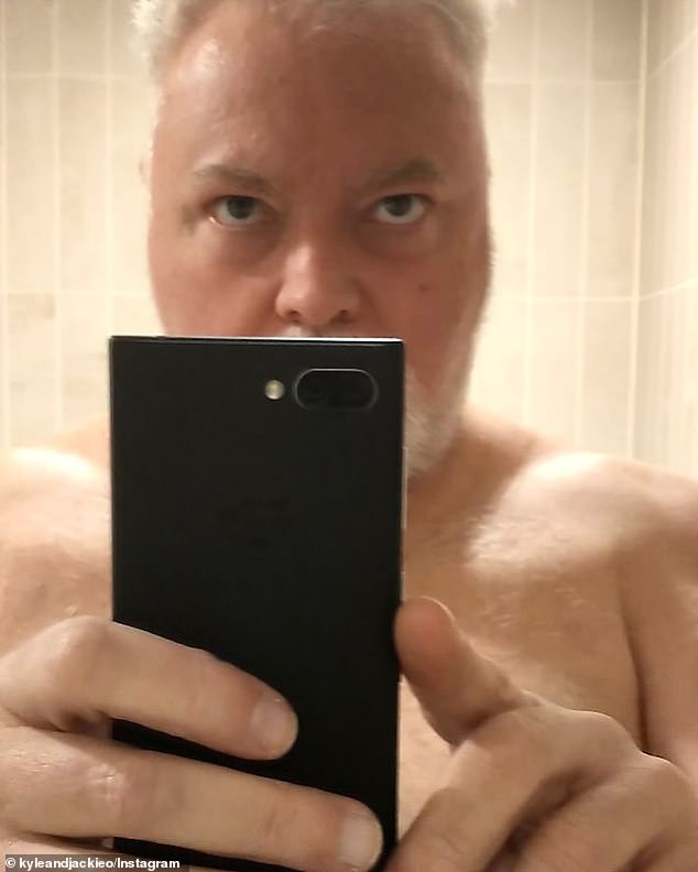 On Monday, Kyle Sandilands tested Trainor's method live on the radio in a studio toilet and the KIIS FM social media team shared a selfie Kyle took during the trial, showing the radio shock jock's bare torso