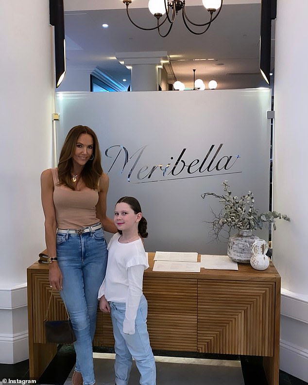 Kyly Clarke enjoyed the finer things in life on Monday, dining out at a five-star restaurant and taking her eight-year-old daughter Kelsey along. Both pictured