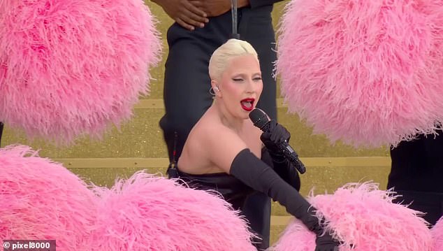 Lady Gaga sang a version of Mon Truc En Plumes on a staircase along the River Seine before taking to social media to pay tribute to the country