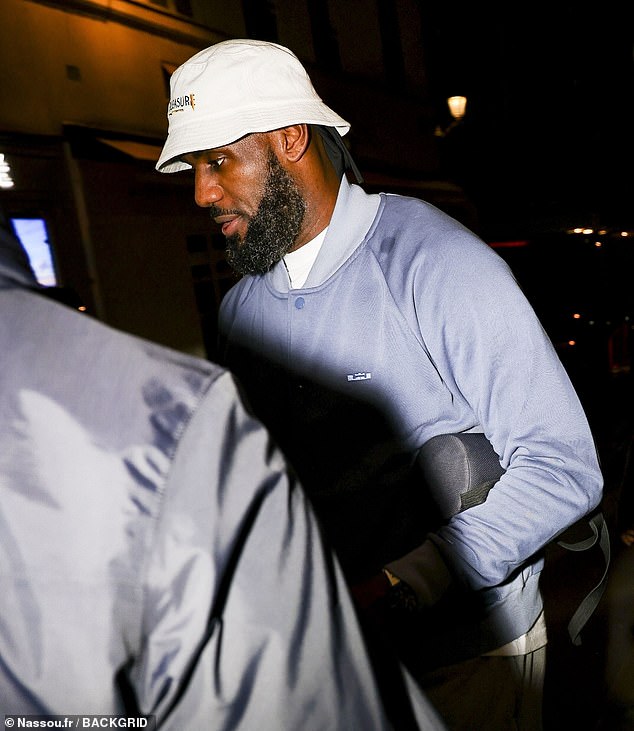 LeBron James was spotted walking toward the exit around 3 a.m.