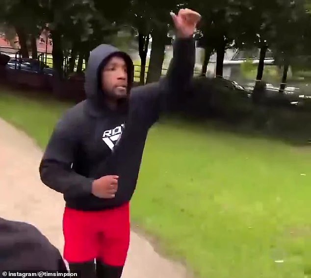 This is the stunning moment British UFC champion Leon Edwards pulls off an incredible basketball trick while jogging in the park