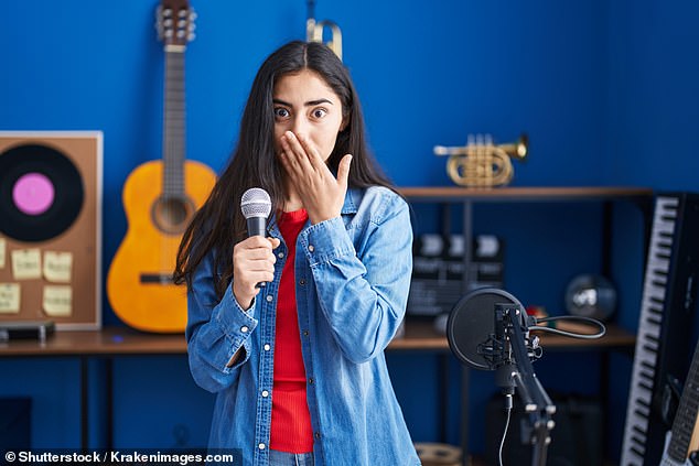 It's not that hard to embarrass a teenager. But a new study may have helped them reach new levels of humiliation - because they had to sing karaoke and then watch the videos back (stock image)