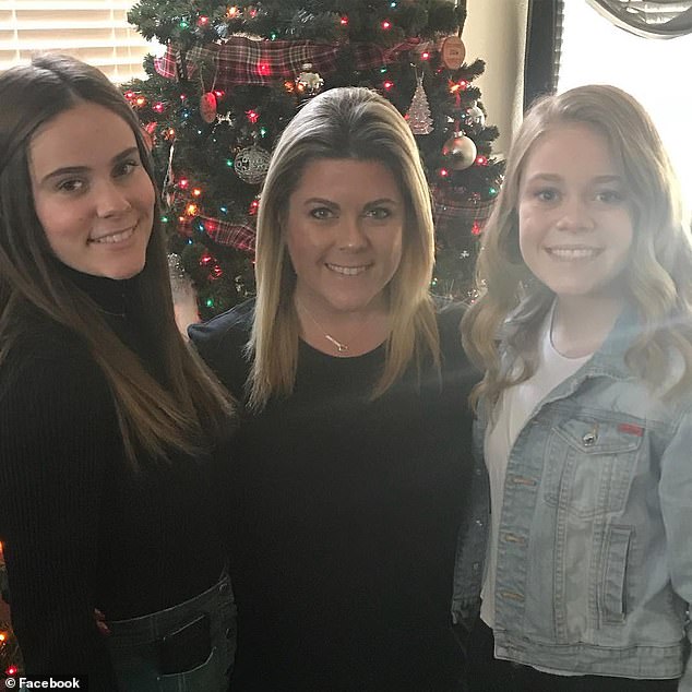 Rogers is a teacher at a local high school and mother of two. She is seen here with her two now-adult daughters in December 2018