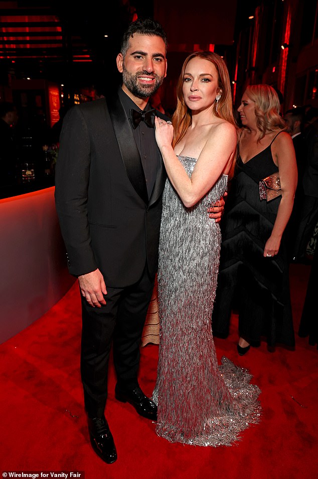 After becoming romantically involved in February 2020, Lohan and Shammas tied the knot in April 2022; the couple was spotted at an Oscars party in LA last March