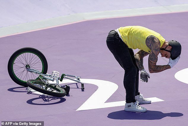 Logan Martin failed to defend his BMX freestyle Olympic gold medal in Paris