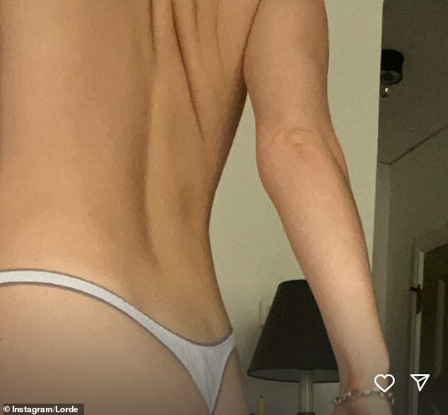 The singer also shared another photo showing a close-up of her back