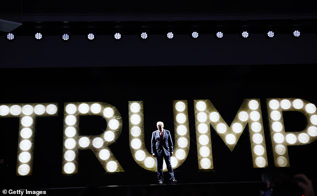 Days after narrowly surviving an assassination attempt, former President Trump made a triumphant return to the stage (above) on Thursday night by accepting his party's nomination at the Republican Party Convention.