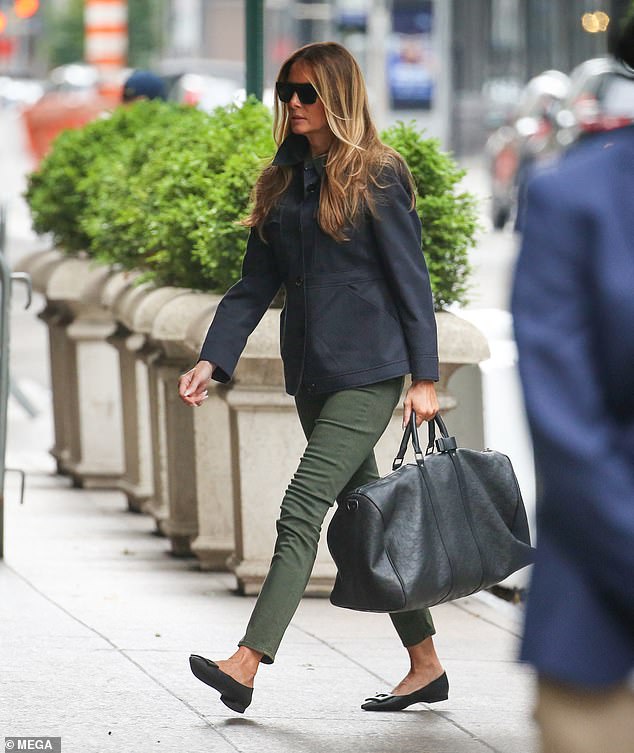 Melania Trump was seen in public for the first time since skipping the debate