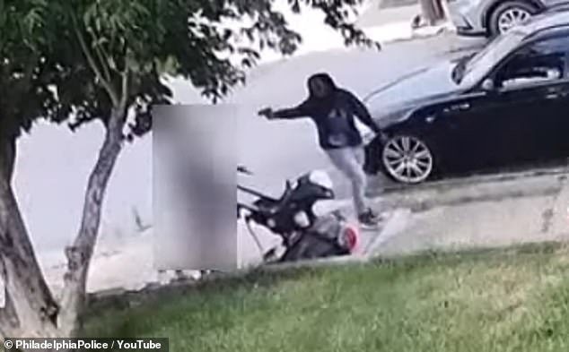 Moment Philadelphia baby is shot by cursing gunwoman before