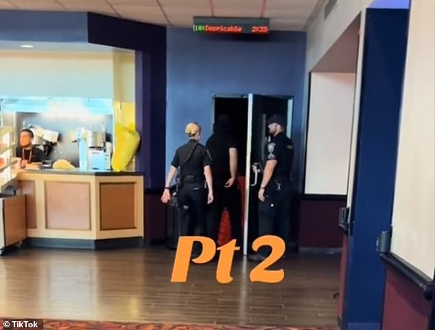 The situation only seemed to be over when police arrived at the scene of the movie theater in Connecticut