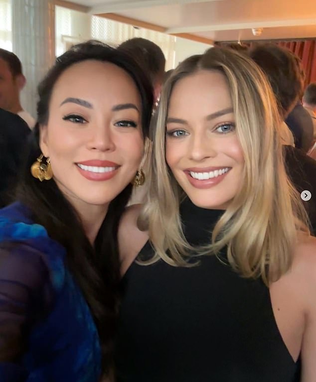 Dara Huang (pictured left) shared a selection of snaps with Margot Robbie (pictured right) on Instagram, revealing she helped design the actress's home office